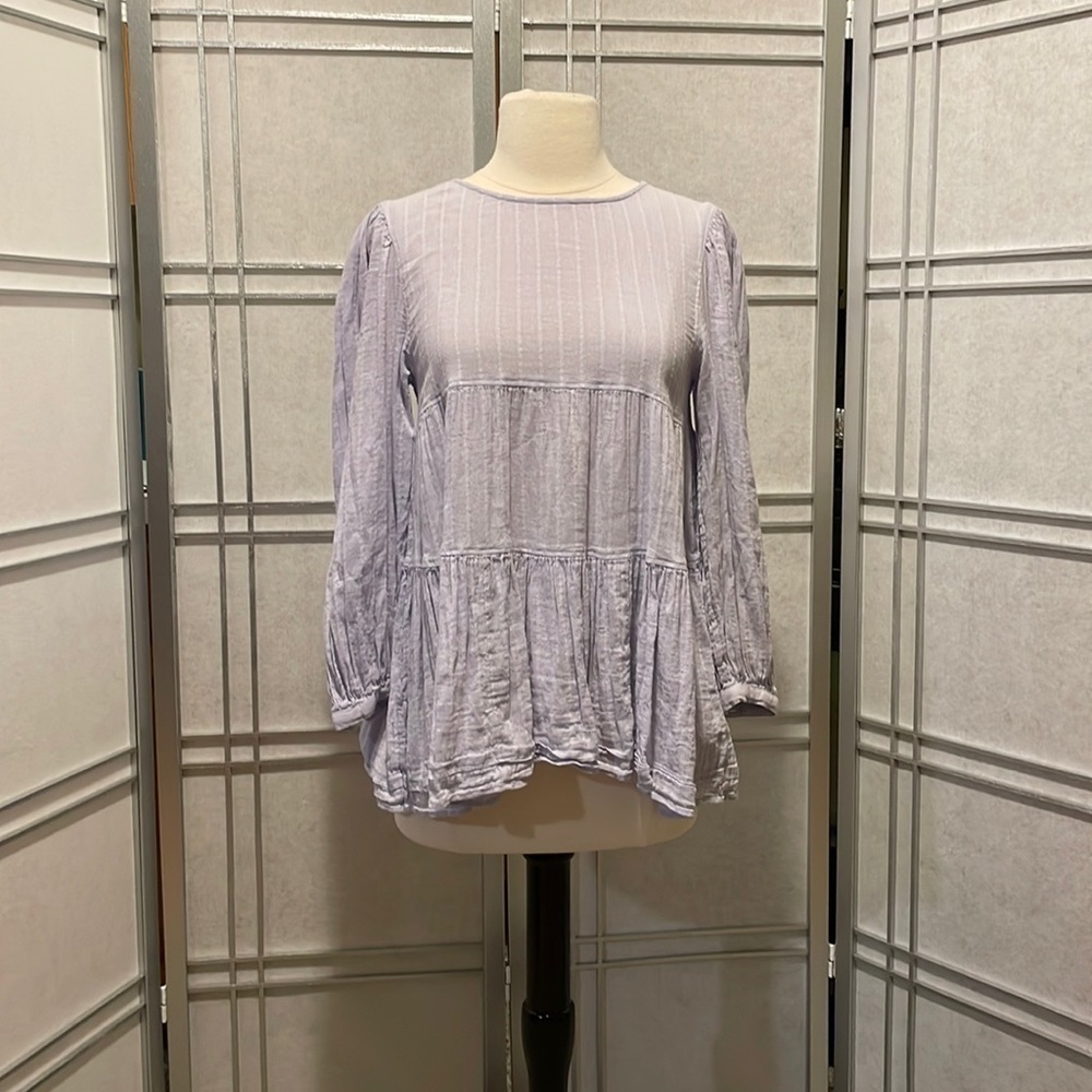 AMERICAN Eagle Size XS Purple Top Open Back - Picture 1 of 2